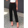image:imagePRETTYGARDEN Womens Dress Pants Summer 2026 Work Clothes Tapered High Waisted Trousers Slacks Pockets Business Casual OutfitsBlack