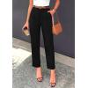 image:imagePRETTYGARDEN Womens Dress Pants Summer 2026 Work Clothes Tapered High Waisted Trousers Slacks Pockets Business Casual OutfitsBlack