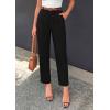 image:imagePRETTYGARDEN Womens Dress Pants Summer 2026 Work Clothes Tapered High Waisted Trousers Slacks Pockets Business Casual OutfitsBlack