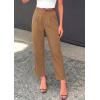 image:imagePRETTYGARDEN Womens Dress Pants Summer 2026 Work Clothes Tapered High Waisted Trousers Slacks Pockets Business Casual OutfitsKhaki