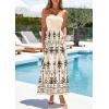 image:imagePRETTYGARDEN Summer Dresses for Women 2026 Floral Patchwork Strapless Tube Long Flowy Dress Beach Vacation ClothesFloral Apricot Black
