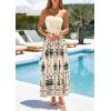 image:imagePRETTYGARDEN Summer Dresses for Women 2026 Floral Patchwork Strapless Tube Long Flowy Dress Beach Vacation ClothesFloral Apricot Black