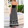 image:imagePRETTYGARDEN Summer Dresses for Women 2026 Floral Patchwork Strapless Tube Long Flowy Dress Beach Vacation ClothesFloral Black
