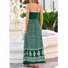 image:imagePRETTYGARDEN Summer Dresses for Women 2026 Floral Patchwork Strapless Tube Long Flowy Dress Beach Vacation ClothesFloral Green White