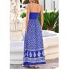 image:imagePRETTYGARDEN Summer Dresses for Women 2026 Floral Patchwork Strapless Tube Long Flowy Dress Beach Vacation ClothesFloral Royal Blue White
