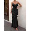 image:imagePRETTYGARDEN Women 2026 Wedding Guest Cocktail Maxi Dress Spaghetti Strap Sleeveless V Neck Bodycon Mesh Party Summer OutfitsBlack