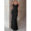 image:imagePRETTYGARDEN Women 2026 Wedding Guest Cocktail Maxi Dress Spaghetti Strap Sleeveless V Neck Bodycon Mesh Party Summer OutfitsBlack