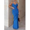 image:imagePRETTYGARDEN Women 2026 Wedding Guest Cocktail Maxi Dress Spaghetti Strap Sleeveless V Neck Bodycon Mesh Party Summer OutfitsBlue