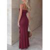 image:imagePRETTYGARDEN Women 2026 Wedding Guest Cocktail Maxi Dress Spaghetti Strap Sleeveless V Neck Bodycon Mesh Party Summer OutfitsBurgundy