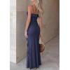 image:imagePRETTYGARDEN Women 2026 Wedding Guest Cocktail Maxi Dress Spaghetti Strap Sleeveless V Neck Bodycon Mesh Party Summer OutfitsNavy Blue