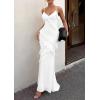 image:imagePRETTYGARDEN Women 2026 Wedding Guest Cocktail Maxi Dress Spaghetti Strap Sleeveless V Neck Bodycon Mesh Party Summer OutfitsWhite