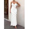image:imagePRETTYGARDEN Women 2026 Wedding Guest Cocktail Maxi Dress Spaghetti Strap Sleeveless V Neck Bodycon Mesh Party Summer OutfitsWhite