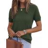 image:imagePRETTYGARDEN Womens 2026 Spring Short Sleeve Sweater Knit Going Out Tops Work Shirts Trendy Summer Business Casual OutfitsArmy Green