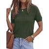 image:imagePRETTYGARDEN Womens 2026 Spring Short Sleeve Sweater Knit Going Out Tops Work Shirts Trendy Summer Business Casual OutfitsArmy Green