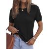 image:imagePRETTYGARDEN Womens 2026 Spring Short Sleeve Sweater Knit Going Out Tops Work Shirts Trendy Summer Business Casual OutfitsBlack