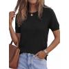 image:imagePRETTYGARDEN Womens 2026 Spring Short Sleeve Sweater Knit Going Out Tops Work Shirts Trendy Summer Business Casual OutfitsBlack