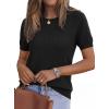 image:imagePRETTYGARDEN Womens 2026 Spring Short Sleeve Sweater Knit Going Out Tops Work Shirts Trendy Summer Business Casual OutfitsBlack