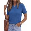 image:imagePRETTYGARDEN Womens 2026 Spring Short Sleeve Sweater Knit Going Out Tops Work Shirts Trendy Summer Business Casual OutfitsBlue