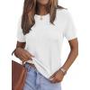 image:imagePRETTYGARDEN Womens 2026 Spring Short Sleeve Sweater Knit Going Out Tops Work Shirts Trendy Summer Business Casual OutfitsWhite