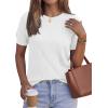 image:imagePRETTYGARDEN Womens 2026 Spring Short Sleeve Sweater Knit Going Out Tops Work Shirts Trendy Summer Business Casual OutfitsWhite