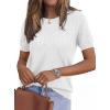 image:imagePRETTYGARDEN Womens 2026 Spring Short Sleeve Sweater Knit Going Out Tops Work Shirts Trendy Summer Business Casual OutfitsWhite