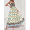image:imagePRETTYGARDEN Womens Floral Maxi Dress Boho Casual 2026 Summer Spaghetti Strap Smocked Sleeveless Flowy Beach Vacation DressesApricot