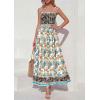 image:imagePRETTYGARDEN Womens Floral Maxi Dress Boho Casual 2026 Summer Spaghetti Strap Smocked Sleeveless Flowy Beach Vacation DressesApricot
