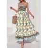 image:imagePRETTYGARDEN Womens Floral Maxi Dress Boho Casual 2026 Summer Spaghetti Strap Smocked Sleeveless Flowy Beach Vacation DressesApricot