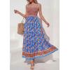 image:imagePRETTYGARDEN Womens Floral Maxi Dress Boho Casual 2026 Summer Spaghetti Strap Smocked Sleeveless Flowy Beach Vacation DressesBlue