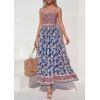 image:imagePRETTYGARDEN Womens Floral Maxi Dress Boho Casual 2026 Summer Spaghetti Strap Smocked Sleeveless Flowy Beach Vacation DressesDark Blue