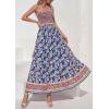 image:imagePRETTYGARDEN Womens Floral Maxi Dress Boho Casual 2026 Summer Spaghetti Strap Smocked Sleeveless Flowy Beach Vacation DressesDark Blue