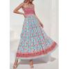 image:imagePRETTYGARDEN Womens Floral Maxi Dress Boho Casual 2026 Summer Spaghetti Strap Smocked Sleeveless Flowy Beach Vacation DressesLight Blue