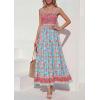 image:imagePRETTYGARDEN Womens Floral Maxi Dress Boho Casual 2026 Summer Spaghetti Strap Smocked Sleeveless Flowy Beach Vacation DressesLight Blue