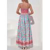 image:imagePRETTYGARDEN Womens Floral Maxi Dress Boho Casual 2026 Summer Spaghetti Strap Smocked Sleeveless Flowy Beach Vacation DressesLight Blue