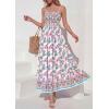 image:imagePRETTYGARDEN Womens Floral Maxi Dress Boho Casual 2026 Summer Spaghetti Strap Smocked Sleeveless Flowy Beach Vacation DressesPink