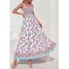 image:imagePRETTYGARDEN Womens Floral Maxi Dress Boho Casual 2026 Summer Spaghetti Strap Smocked Sleeveless Flowy Beach Vacation DressesPink