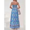 image:imagePRETTYGARDEN Womens Floral Maxi Dress Boho Casual 2026 Summer Spaghetti Strap Smocked Sleeveless Flowy Beach Vacation DressesSky Blue