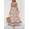 image:imagePRETTYGARDEN Womens Floral Maxi Dress Boho Casual 2026 Summer Spaghetti Strap Smocked Sleeveless Flowy Beach Vacation DressesWhite