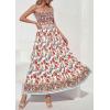 image:imagePRETTYGARDEN Womens Floral Maxi Dress Boho Casual 2026 Summer Spaghetti Strap Smocked Sleeveless Flowy Beach Vacation DressesWhite