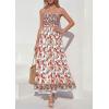 image:imagePRETTYGARDEN Womens Floral Maxi Dress Boho Casual 2026 Summer Spaghetti Strap Smocked Sleeveless Flowy Beach Vacation DressesWhite