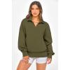 image:imagePRETTYGARDEN Womens Half Zip Oversized Sweatshirts Fleece Hoodies 2026 Trendy Long Sleeve Pullover Tops Y2k Spring OutfitsArmy Green