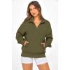 image:imagePRETTYGARDEN Womens Half Zip Oversized Sweatshirts Fleece Hoodies 2026 Trendy Long Sleeve Pullover Tops Y2k Spring OutfitsArmy Green