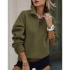 image:imagePRETTYGARDEN Womens Half Zip Oversized Sweatshirts Fleece Hoodies 2026 Trendy Long Sleeve Pullover Tops Y2k Spring OutfitsArmy Green