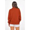 image:imagePRETTYGARDEN Womens Half Zip Oversized Sweatshirts Fleece Hoodies 2026 Trendy Long Sleeve Pullover Tops Y2k Spring OutfitsBrick Red