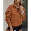 image:imagePRETTYGARDEN Womens Half Zip Oversized Sweatshirts Fleece Hoodies 2026 Trendy Long Sleeve Pullover Tops Y2k Spring OutfitsBrown