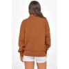 image:imagePRETTYGARDEN Womens Half Zip Oversized Sweatshirts Fleece Hoodies 2026 Trendy Long Sleeve Pullover Tops Y2k Spring OutfitsBrown