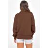 image:imagePRETTYGARDEN Womens Half Zip Oversized Sweatshirts Fleece Hoodies 2026 Trendy Long Sleeve Pullover Tops Y2k Spring OutfitsCoffee