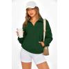 image:imagePRETTYGARDEN Womens Half Zip Oversized Sweatshirts Fleece Hoodies 2026 Trendy Long Sleeve Pullover Tops Y2k Spring OutfitsDark Green