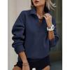 image:imagePRETTYGARDEN Womens Half Zip Oversized Sweatshirts Fleece Hoodies 2026 Trendy Long Sleeve Pullover Tops Y2k Spring OutfitsNavy