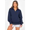 image:imagePRETTYGARDEN Womens Half Zip Oversized Sweatshirts Fleece Hoodies 2026 Trendy Long Sleeve Pullover Tops Y2k Spring OutfitsNavy